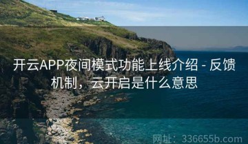 开云APP夜间模式功能上线介绍 - 反馈机制，云开启是什么意思