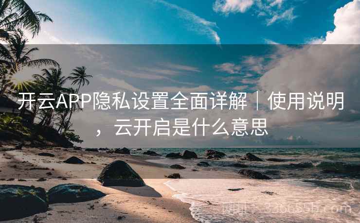 开云APP隐私设置全面详解|使用说明,云开启是什么意思 开云APP隐私设置全面详解|使用说明,云开启是什么意思